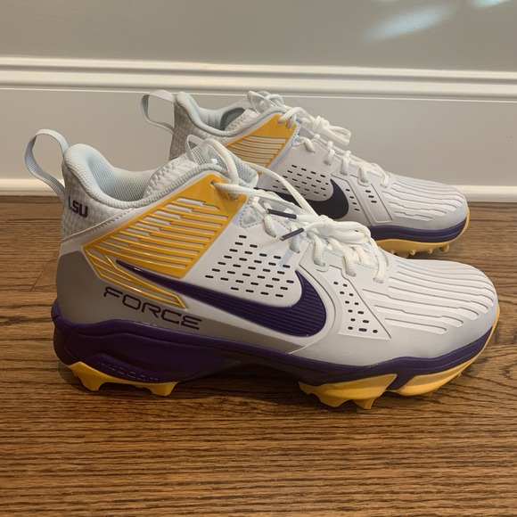 Nike Force Savage Pro 3 Shark Football Cleats LSU Men's Size 15 FJ5749-105 - Picture 1 of 8